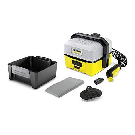 Kärcher OC 3 Pet- Idropulitrice portatile a batteria, leggera e compatta, Ideale per rimuovere i peli di cane o gatto, Giallo/Nero (1/5)