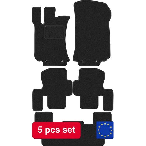 Autofußmatten, langlebiger Schutz, modernes Design, schwarz (1/5)