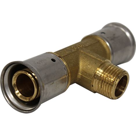 Té mâle laiton multicouche à sertir TH ou BE Ø26x3.0-1/2-26x3.0 (1/4)