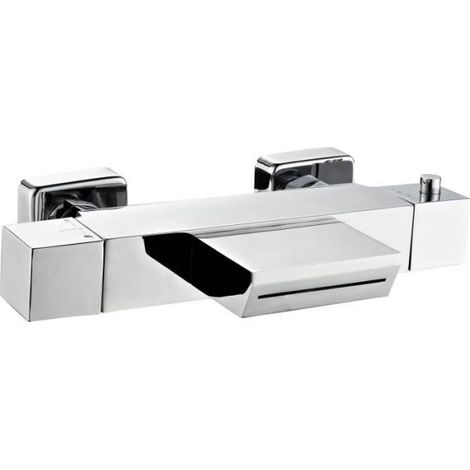 Mitigeur thermostatique baignoire et douche ROUSSEAU Karen - Chromé (1/3)
