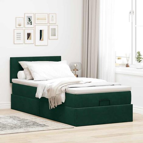 Maison Exclusive - Struttura Letto Pouf con Materasso 90x190 cm in Velluto (1/5)
