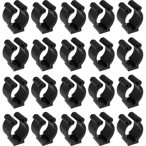 20 Stück Wandhalterungen für Angelruten, Organizer-Clips, Aufbewahrungsclips für Billardqueues, 24 mm (1/5)