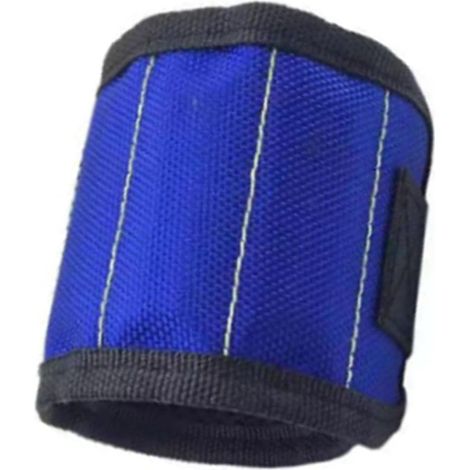 Vis de Porte-outil de Bracelet Magnétique avec Aimants Puissants, Sangle Réglable pour le Bricolage, la Construction Mécanique, L'amélioration de L' (3 Rangées 6 Magnétique Bleu) (1/5)