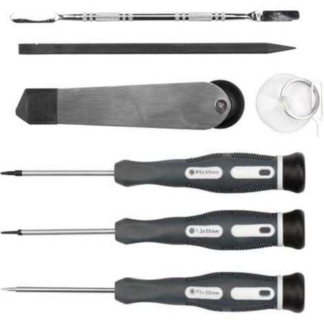 Velleman Trousse à outils, pour téléphones portables, 8 pièces, en Mallette, non magnétique, noir (1/5)