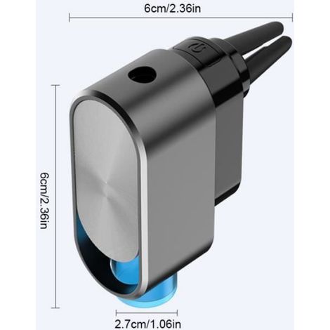 Diffuseur Voiture - Rechargeable 220 mAh - Atomisation Ultrasonique - 4 Huiles Essentielles Océan - 3 Modes Réglables - 7 ml (1/4)