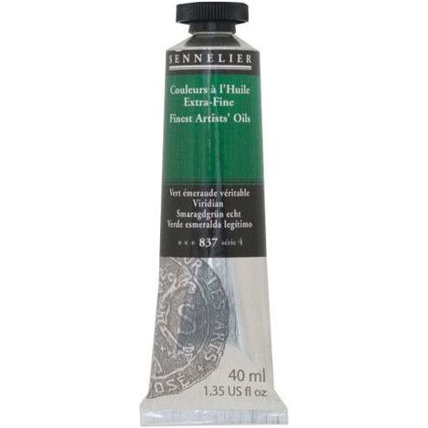 Couleurs à l'huile - Sennelier - Viride - 40ml - Vert - Satinée brillante