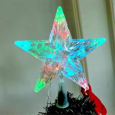 Transparenter LED-Weihnachtsbaum in Form eines fünfzackigen Sterns