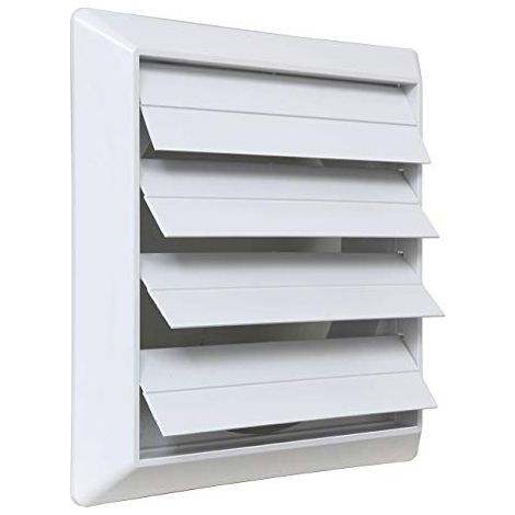 La Ventilazione S19100B Grille de ventilation en ABS, blanc, avec ailettes a gravite, dimensions 185 x 185 mm (1/5)