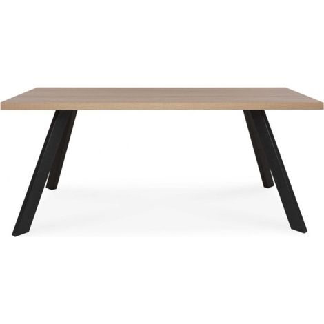 Table à manger 160x190 cm chêne clair et gris anthracite - Lugo (1/5)
