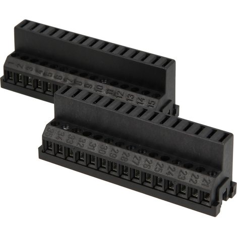 DOMOTESTA barrette de raccordement-paire avec bornes à vis, noir