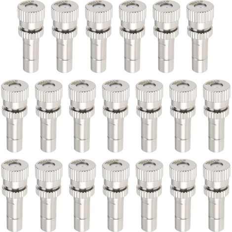 Lot de 20 Buses d'atomisation à Connexion Rapide de 6 Mm avec Trou de 0,6 Mm Adaptées Aux Jardins Serres Et Systèmes de Refroidissement (1/5)
