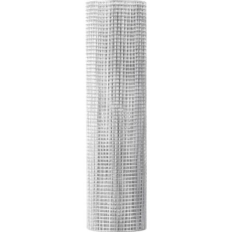 Mophorn Grillage Galvanisé Maille Carrée Fine 6,3 mm, Rouleau de Grillage Soudé 0,4 x 6 m avec Fil Métallique de 0,50 mm pour Clôtures de Jardin, Enclos pour Animaux et Protection des Plantes (1/5)