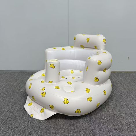 Chaise haute gonflable pour bébés dès 3 mois - Siège portable et chaise d'éveil - Petit Canard Jaune (1/5)