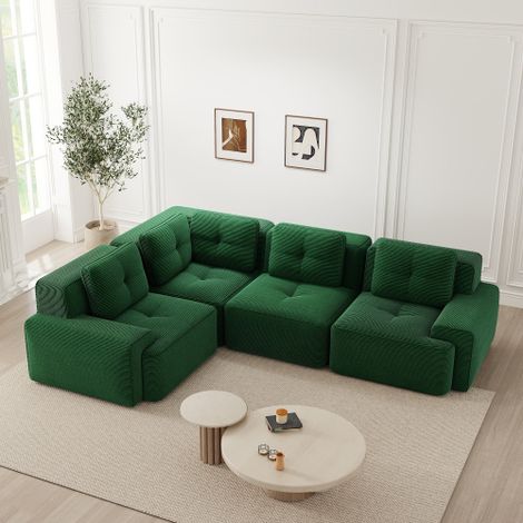 Canapé sans cadre pour salon/bureau, canapé confortable et moelleux avec une assise profonde, aucun assemblage requis, écologique.