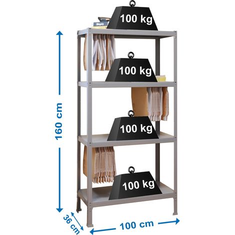 Simonrack Fileclick Plus scaffale metallico grigio ufficio (1/3)