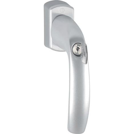 Manilla de ventana HOPPE Secustik Variofit NY 0810S/US10 100Nm Alu.F1/naturf. VK7 con llave HOP - 10764194