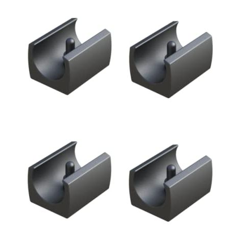 4X Embout Tube Rond Pied Meuble Patin Chaise Table Plastique Noir à enfoncer protège Sol parquet (D1 (mm) : 23-25) (1/4)