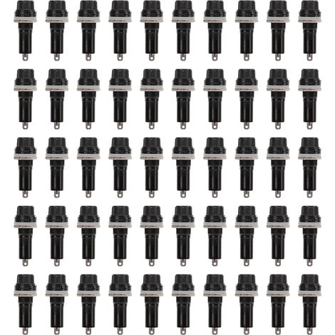 50 fusibles pour voiture 10A 250V - Porte-fusible à montage sur panneau électrique, grande résistance à la chaleur, torsion élevée, bonne fixabilité (lot de 50 pièces) (1/5)