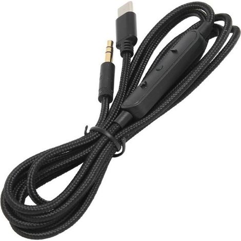 Type C à 3 Type C Câble audio casque USB C à 3,5 mm Remplacer le cordon de casque par un microphone et un contrôle de (1/4)