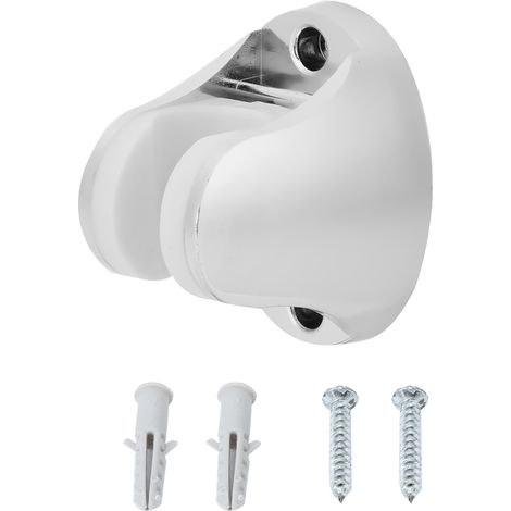 Support Douche Murale - Fixation Pommeau Réglable - Accessoire Salle De Bain En Abs Chromé - 1 Pièce (1/5)