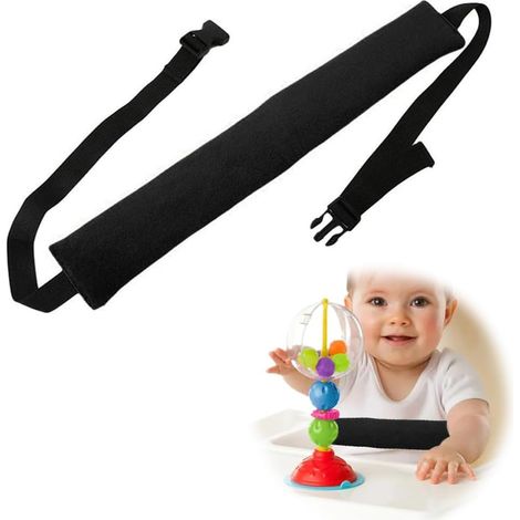 Harnais de sécurité 1 pièce de protection pour chaise haute de bébé, sangle de sécurité pour chaise de salle à manger, siège pour enfant portable (noir) (1/5)