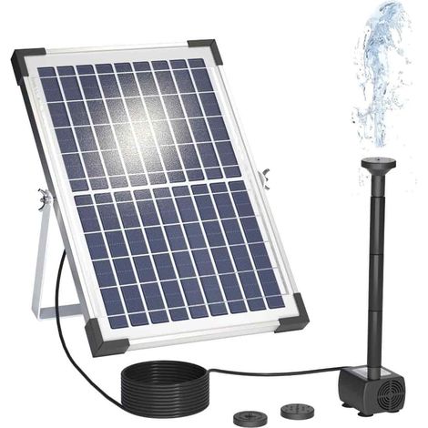 9V/10W 300L/h Solarpumpe – Großes Panel + 3 Düsen – Sauerstoffanreicherung – Für Vögel/Aquarien/Teiche/Gärten (1/5)
