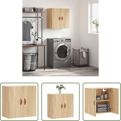 vidaXL Sonoma-Eiche - Wandschrank Sonoma-Eiche 60x31x60 cm Holzwerkstoff (1/5)