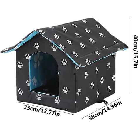 Versteck für den Außenbereich, warm, für Katzen – Beheizte Wohnung für Katzen  große Katzen-Eigentumswohnung, wasserdicht und warm, Katzenhaus, stapelbar, für den Außenbereich, winterfest, Con--M