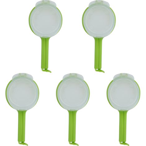 5-teiliges Set wiederverwendbarer Lebensmittelverschlussclips mit Ausgießer zur Lebensmittelkonservierung, Küchenutensil (1/5)
