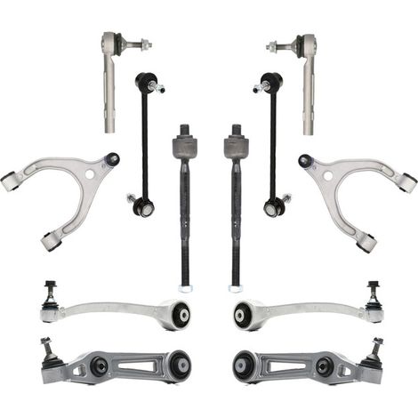 KIT BRACCIO OSCILLANTE 12 PEZZI COMPATIBILE CON TESLA MODEL X (5YJX) 75D AWD / Kit Sospensione Completo OE/OEM / Bracci Oscillanti + Testine Sterzo / Sostituzione Diretta OEM