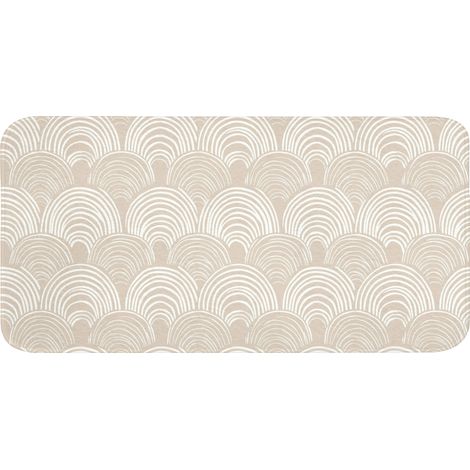 TAPIS DE BAIN Ondes - Texture - Beige 120x60 cm