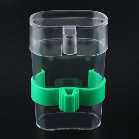 Mangeoire automatique pour oiseaux - - Parrot Budgie Cockatiel - Transparent - Vert - 13 cm (1/3)