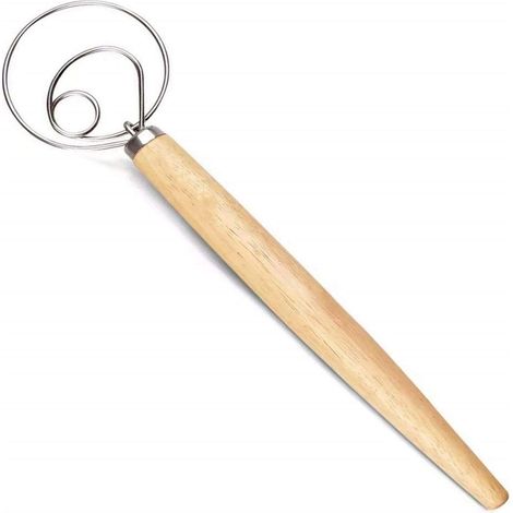 impastatrice, strumento per fare il pane, gancio impastatore in acciaio inox, frullatore a mano (1/5)
