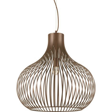 Sospensione Industrial-Minimal Onion Metallo Coffee 1 Luce E27 D59Cm (1/2)