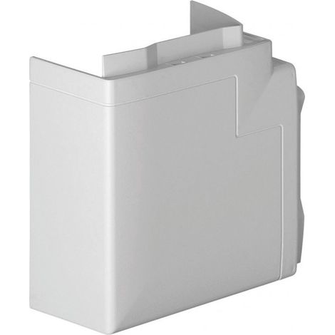 Angle plat et dérivation queraz enclipsage direct pour BD50100 RAL 9010 blanc (L43689010)