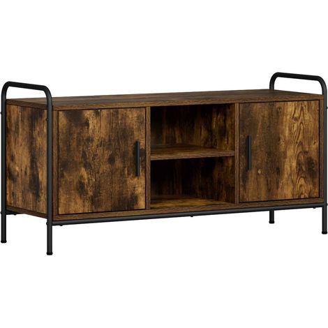 Mobile TV 99 x 33 x 50 cm Rovere Fumo Legno ingegnerizzato vidaXL (1/5)