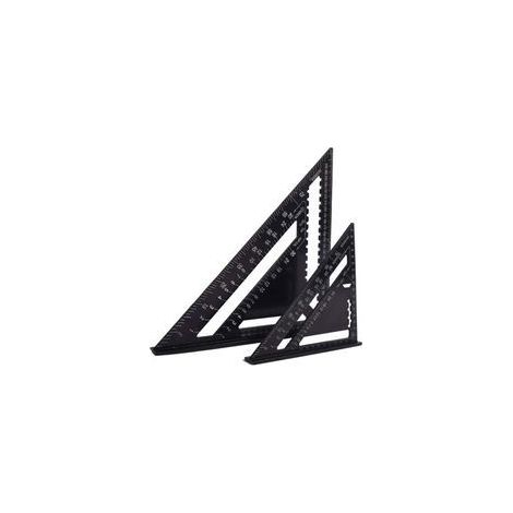 Equerre Menuisier Multifonctions 18cm et 30cm, Triangle Métal Aluminium Règle Équerre Trusquin Guide Raporteur Angle 45 90 Degres/Outillage Charpentier/Outil Traçage Guidage Menuiserie Bois