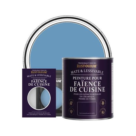 Peinture pour Faïence de Cuisine, Finition Mate - Bleuet (1/2)