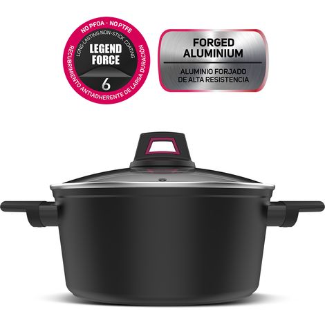 Olla con Tapa Taurus KCK4020 Negro 2 L 20 cm (1/4)