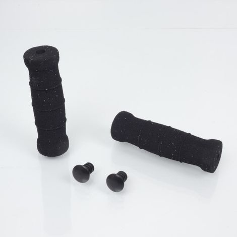 zwei schwarze Schaumstoffgriffe mit einem Innendurchmesser von 16