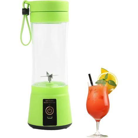 1 Tasse De Mixage,Porte-Bouteille 400 ML,Lame Acier Inoxydable,Moteur USB Rechargeable,Usage Extérieur Et Voyage