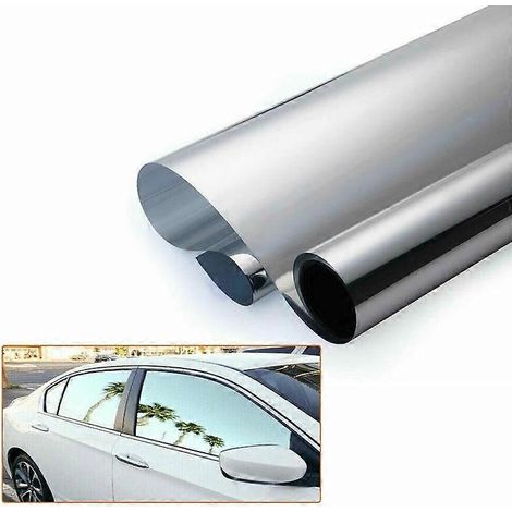 1 rouleau de 50,8 cm x 3 m (20 po x 10 pi) non découpé, film teinté pour vitres de voiture, 15 % de transmission de la lumière visible (TLV), autocollant en verre, pare-soleil, protection UV, film tei (1/5)