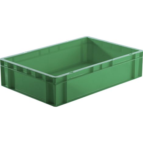 LA-KA-PE Bac de transport empilable L600xL400xH145mm - TK600/145-0 VERT