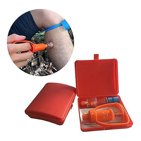 Kit de morsure d'abeille, kit de pompe d'aspiration de piqûre, extracteur de venin, outil de sécurité de premiers secours, premiers secours pour le camping et la randonnée (1/5)