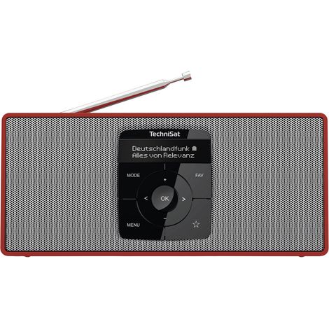 TechniSat DIGITRADIO2S Portable Digital Rot, Silber (1/3)