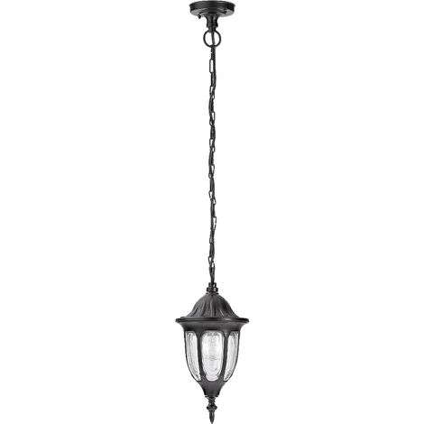 Suspension extérieure classique Milano noire E27 IP43 (1/4)