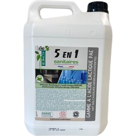 Désinfectant sanitaires professionnel 5 en 1 bidon 5 litres sans certibiocide (1/3)
