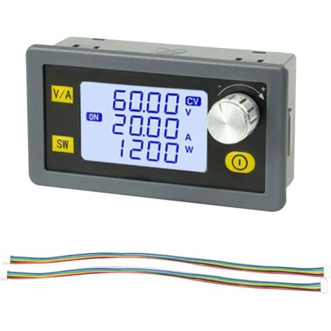 Modulo regolatore di tensione CC regolabile CNC con display LCD, tensione e corrente costanti, 20 A, 1200 W