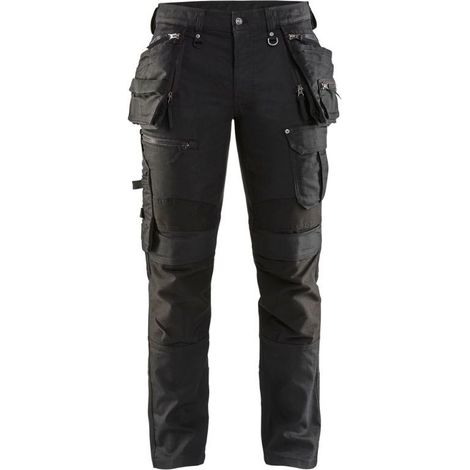 Pantalon de travail X1900 artisan stretch 2D 1990 - Noir/Noir L - FR(46) - SE(C52) - Courtes (1/4)