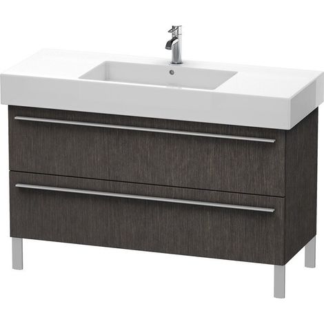 Unità Duravit X-Large Vanity da parete 6545, 2 cassettoni, 1200 mm per Vero 032912 (non levigato), Colore (anteriore/corpo): impiallacciato in vero legno di quercia scuro spazzolato e vero legno - XL654507272